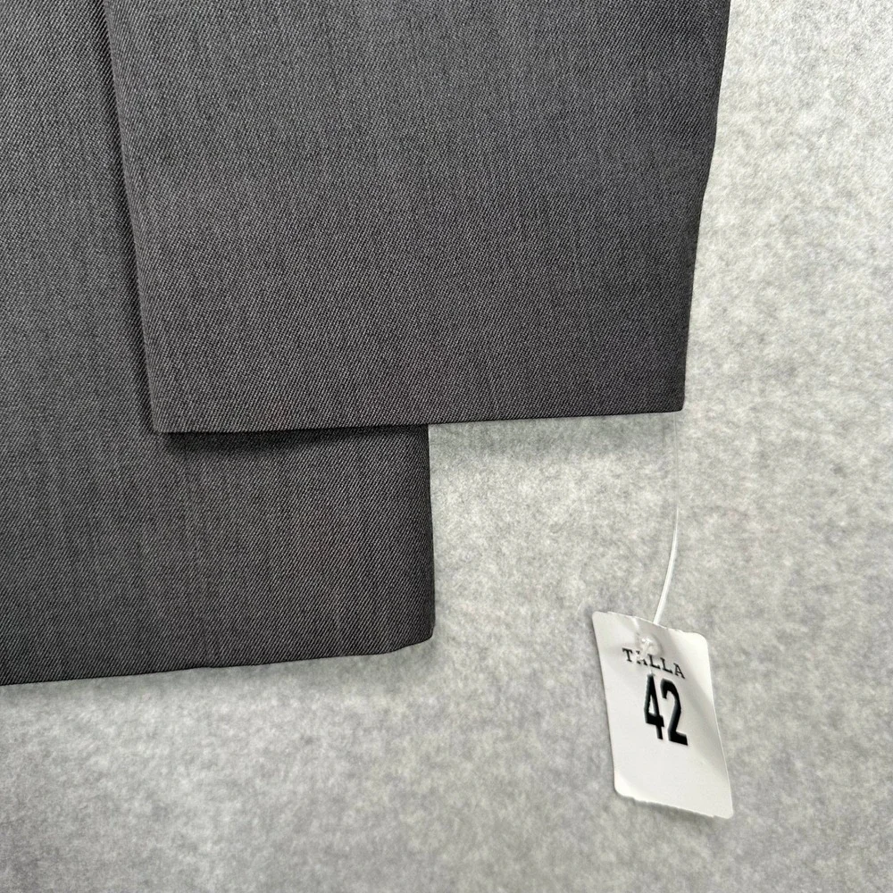 Marcello Sartoria Mens Charcoal Gray Wool Blend Blazer Suit Jacket Size 42 NEW